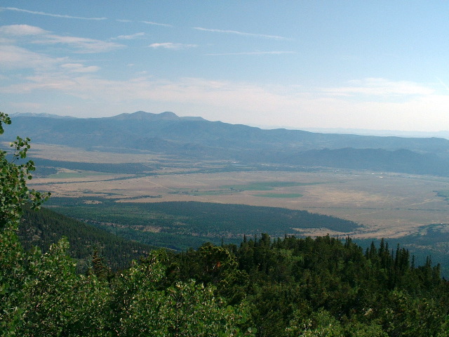 The valley below