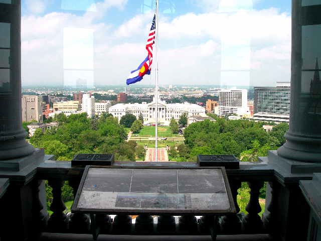Looking West from Capitol dome - Denver