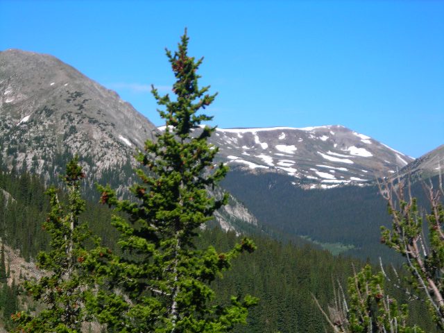 Snow capped mountains