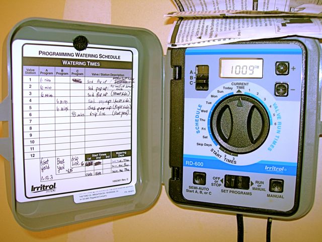 Valve control box